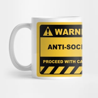 Sarcastic Human Warning Label Anti-Social Mug